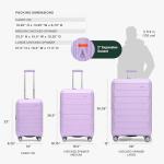 Traveler's Choice Pagosa 22" Lavender Spinner Luggage