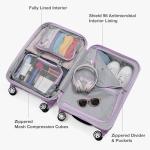 Traveler's Choice Pagosa 22" Lavender Spinner Luggage