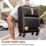 Coolife 4-Piece Expandable Suitcase Set