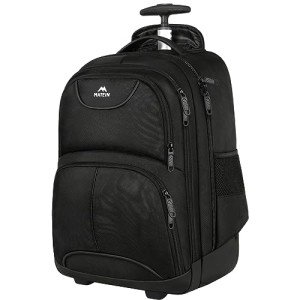 MATEIN Water-Resistant 17" Rolling Laptop Backpack