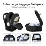 Lapsouno Large TSA-Friendly Travel Backpack with USB Port