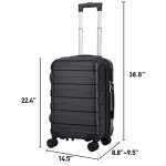 21-Inch Expandable Hardside Carry-On Spinner Luggage