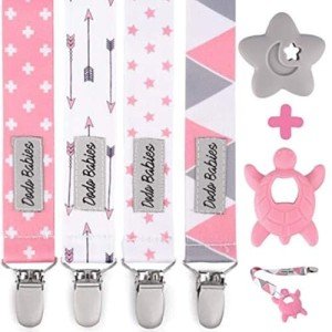 Pacifier Clip & Teether Toy Set - 6 Pieces