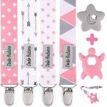 Pacifier Clip & Teether Toy Set - 6 Pieces
