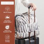 Zebra Pattern Cotton Quilted Weekend Duffel Bag