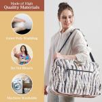 Zebra Pattern Cotton Quilted Weekend Duffel Bag