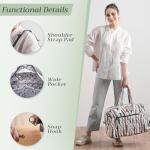 Zebra Pattern Cotton Quilted Weekend Duffel Bag