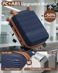 Lightweight 6-Piece Navy Luggage Set with TSA Lock