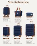 Lightweight 6-Piece Navy Luggage Set with TSA Lock