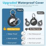 Waterproof 4-Pack Airtag Holders for Luggage & Keys