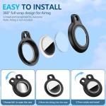 Waterproof 4-Pack Airtag Holders for Luggage & Keys