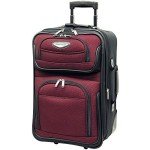 Expandable Burgundy Rolling Luggage 8-Piece Set