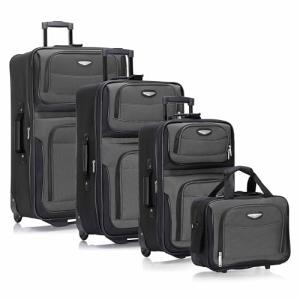 Amsterdam Expandable Rolling Luggage Set - Gray