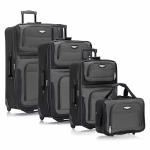 Amsterdam Expandable Rolling Luggage Set - Gray
