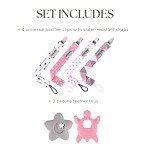 Pacifier Clip & Teether Toy Set - 6 Pieces