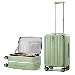 Hanke 20-Inch Bamboo Green Carry-On Luggage