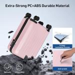Pink Hard Shell Luggage Set with Spinner Wheels