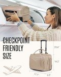 Rolling Laptop Bag for Women - 17.3 Inch
