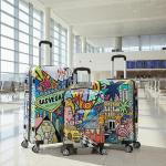 InUSA Cities Print 3-Piece Spinner Luggage Set