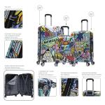 InUSA Cities Print 3-Piece Spinner Luggage Set