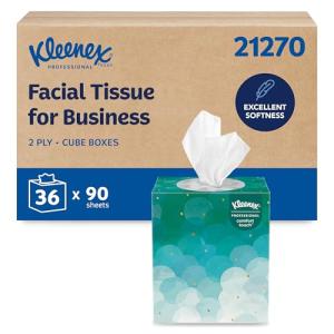 Bulk Facial Tissue Cube Boxes, 2-Ply, 90 Tissues