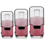 JZRTravel Clear PVC Suitcase Cover Set - 3 Pieces