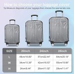 JZRTravel Clear PVC Suitcase Cover Set - 3 Pieces