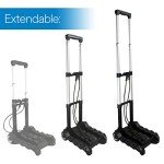 Portable Lightweight Folding Luggage Cart - Black
