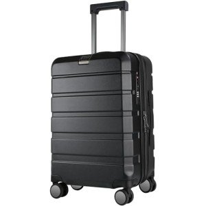 KROSER 20-Inch Expandable Carry-On Luggage - Black