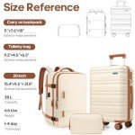 Romtour 3-Piece Hard Shell Luggage Set