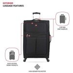 SwissGear 4010 Black 27-Inch Softside Spinner Luggage