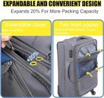 Lightweight 3-Piece Softside Luggage Set with Spinner Wheels