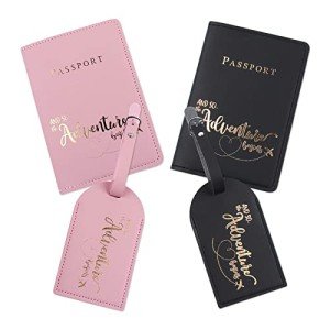 Luggage Tags and Passport Covers Set - 2 Pieces