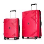 GinzaTravel 2-Piece Red Hard Shell Luggage Set