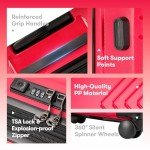 GinzaTravel 2-Piece Red Hard Shell Luggage Set