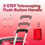 GinzaTravel 2-Piece Red Hard Shell Luggage Set