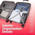 GinzaTravel 2-Piece Red Hard Shell Luggage Set