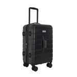 Wrangler 4-Piece Black Tall Trunk Luggage Set