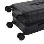 Wrangler 4-Piece Black Tall Trunk Luggage Set