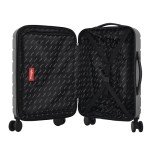 Wrangler 4-Piece Black Tall Trunk Luggage Set