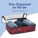 Marvel Spiderman 5-Piece Travel Packing Cube Set