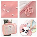 Pink Packing Cubes Set - 6 Piece Luggage Organizers