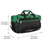 DALIX 21" Green Sports Duffle Bag with Strap