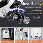 Expandable White 3-Piece Luggage Set with Wheels