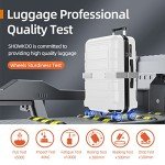 Expandable White 3-Piece Luggage Set with Wheels