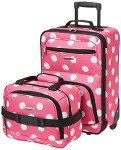 Pink Dots Expandable Softside Luggage Set - 2 Piece