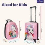 Unicorn Girls' Luggage Set with Wheels