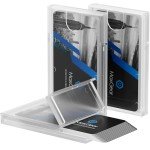 MaxGear Slim Plastic Business Card Holder - 3 Pack
