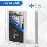 MaxGear Slim Plastic Business Card Holder - 3 Pack