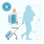 Joytravel Kids Ride-On Luggage with Spinner Wheels